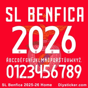 SL Benfica 2025-26 Font Preview