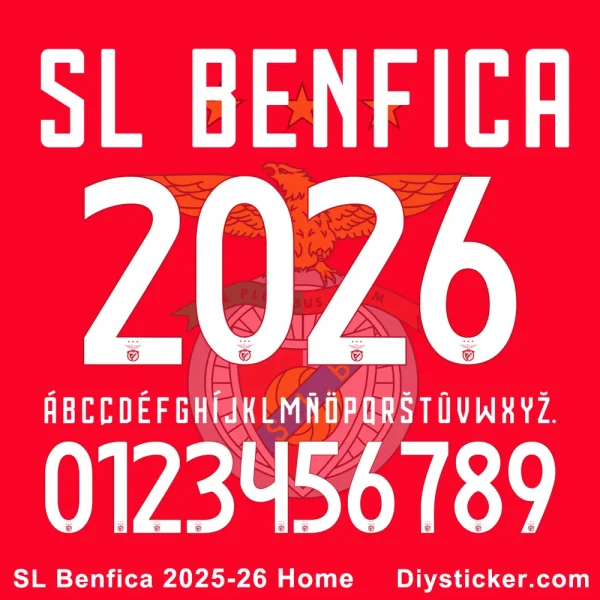 SL Benfica 2025-26 Font Preview