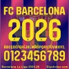 FC Barcelona La Liga 2025-26 Font Set - Download Ready FC Barcelona La Liga 2025-26 font showing numbers and alphabet for download.
