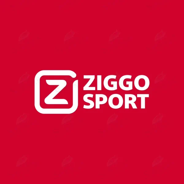 Ziggo Sport logo in white on a red background, a sponsor patch for AFC Ajax football jerseys.