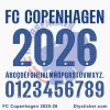 FC Copenhagen 2025-26 Font Official FC Copenhagen 2025-26 font with full alphabet, numbers, and club branding for custom designs.