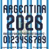 Argentina 2026 World Cup Font Argentina 2026 World Cup navy blue font displaying large numbers 2026 and the full alphabet.