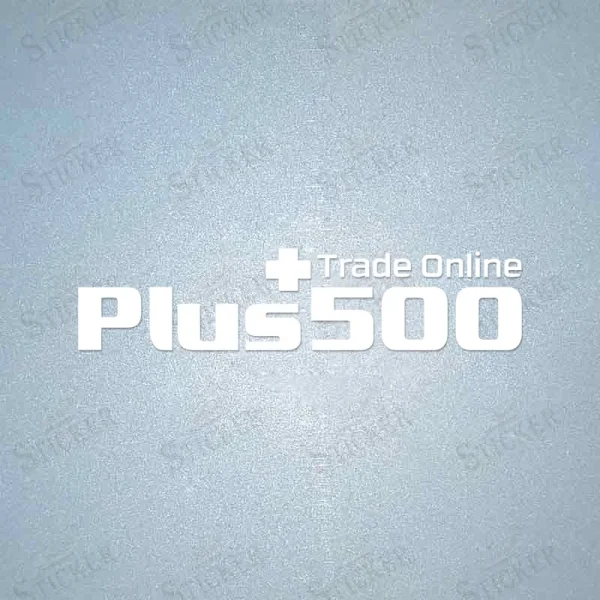 White Atlético Madrid 2016-17 Plus500 football sponsor logo patch for kit repair and customization.