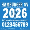Hamburger SV 2025-26 Font Downloads Official Hamburger SV 2025-2026 typeface preview showing club name, year, full alphabet, and numbers.