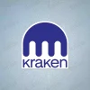 White and Blue KRAKEN Sleeve Sponsor Patch - Multi-Color Logo Two-color White and Blue KRAKEN sleeve sponsor patch with white border, used on football kits.