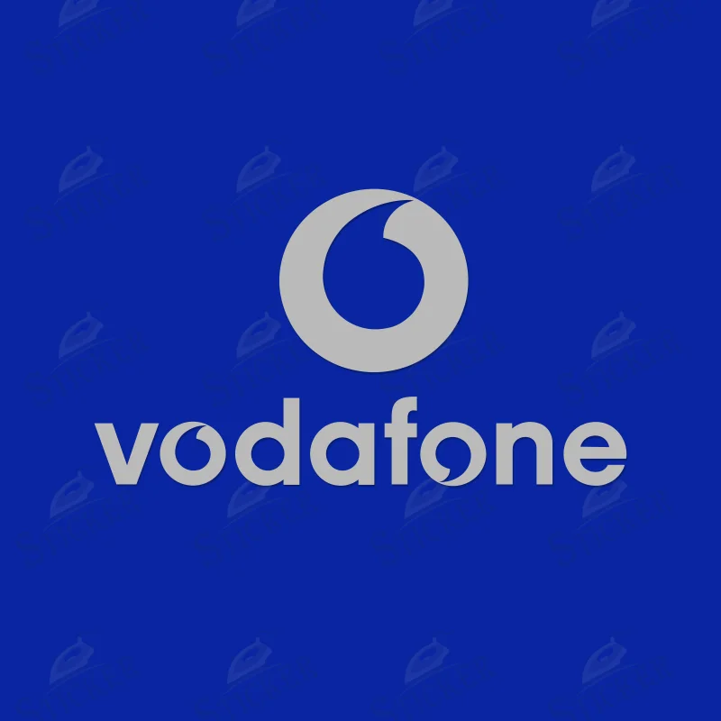 Silver Vodafone Logo Patch for Manchester United Blue Away Kit