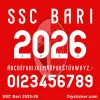 SSC Bari 2025-26 Font Downloads Official SSC Bari 2025-2026 font preview showing club name, season year, full alphabet, and numbers.