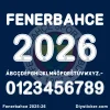Fenerbahce 2025-2026 Official Font Preview Official Fenerbahce 2025-2026 font preview showing club name, season year, full alphabet, and numbers for design projects.