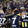 Fenerbahce 2025-26 Team Celebrating Match Action Fenerbahce 2025-26 team players celebrating – match action photo of Fenerbahce squad in 2025-26 kit (navy & yellow)
