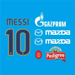Messi #10 Nameset Custom Sponsor Nameset Sticker