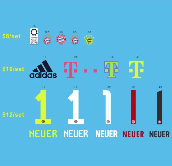T Custom Sponsor Sticker & Nameset