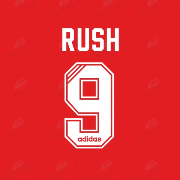 Robbie RUSH 9 - Liverpool 95-96 Nameset Robbie Rush number 9 nameset for the retro Liverpool 1995-1996 home kit.