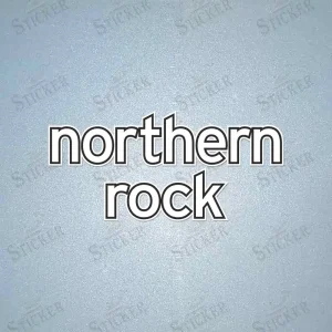Newcastle United 2004-2005 Away Jersey Northern Rock Sponsor Sticker-White-Black White Northern Rock sponsor sticker with black outline for Newcastle jersey