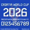 Croatia 2026 World Cup Away Font Croatia 2026 World Cup Away Kit Font Typography Sheet