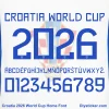 Croatia 2026 World Cup Home Font Croatia 2026 World Cup Home Kit Font Typography Sheet
