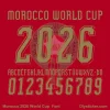 Morocco 2026 World Cup Font Preview - Full Character Set with AR ERMF Style Morocco 2026 World Cup Font sample – MOROCCO WORLD CUP with AR ERMF style, uppercase A-Z hyphen, and numbers 0-9