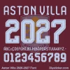 aston-villa-2026-2027-font-character-map Complete alphabet and character map for Aston Villa 2026-2027 font download including numbers zero to nine