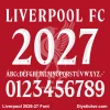 Liverpool 2026-2027 Font – Main Preview Complete character set of the Liverpool 2026-2027 font download pack showing letters, numbers, and vector types