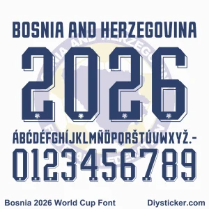 bosnian-2026-world-cup-font Bosnia 2026 World CUp Font Kit Jersey Vector Preview