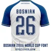 bosnian-2026-world-cup-font-jersey-application-effect Bosnia National Team 2026 World Cup Font Kit Jersey Back Printing Effect