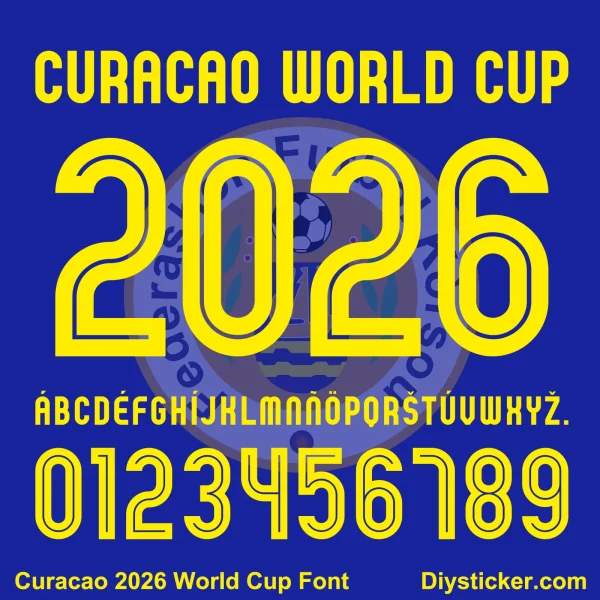 curacao-2026-world-cup-font-download Curacao 2026 World Cup font TTF vector kit full character set alphabet glyphs and numbers zero to nine