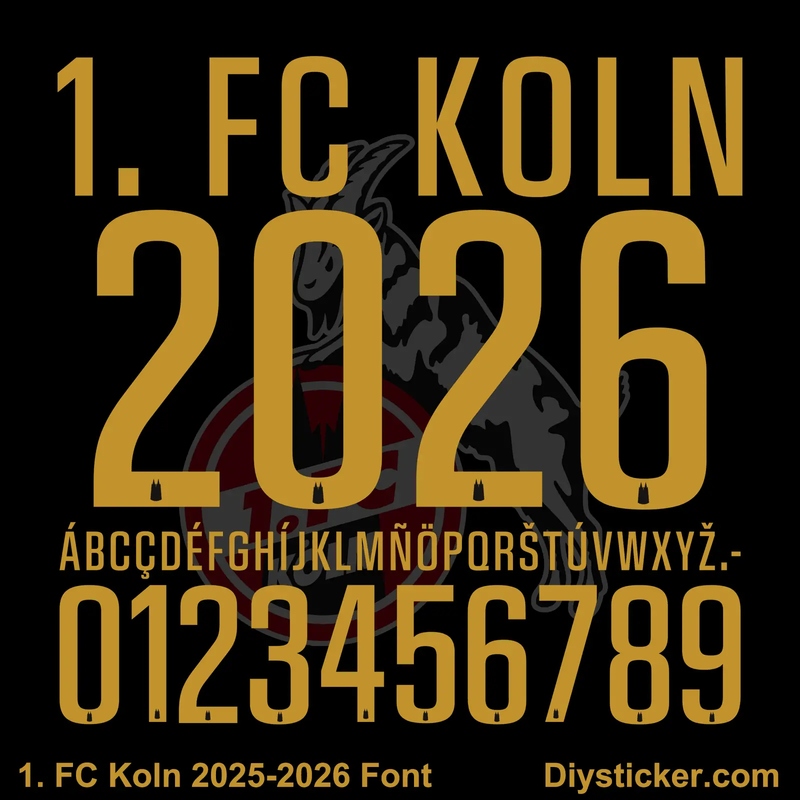 1. FC Koln 2025-2026 Away Font Download | TTF & Vector Files