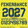 fenerbahce-2026-2027-font-download Complete navy alphabet letter vectors and number character map sheet for Fenerbahce 2026-2027 font pack download