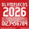 olympiacos-2026-2027-font-download Complete Latin and Greek alphabet vector sheet character map for the Olympiacos 2025-2026 font download pack