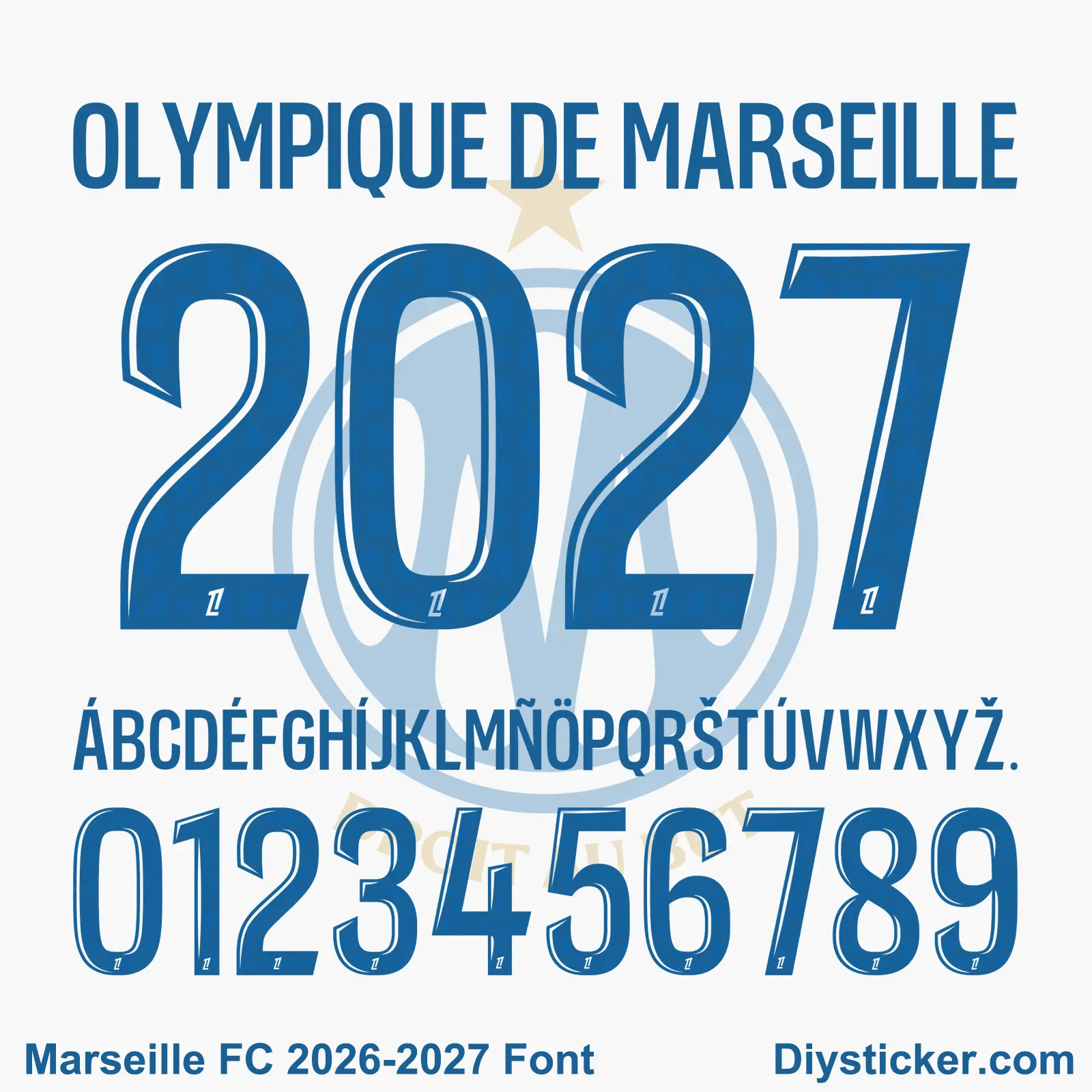 Olympique de Marseille 2026-2027 Font Download | TTF & Vector