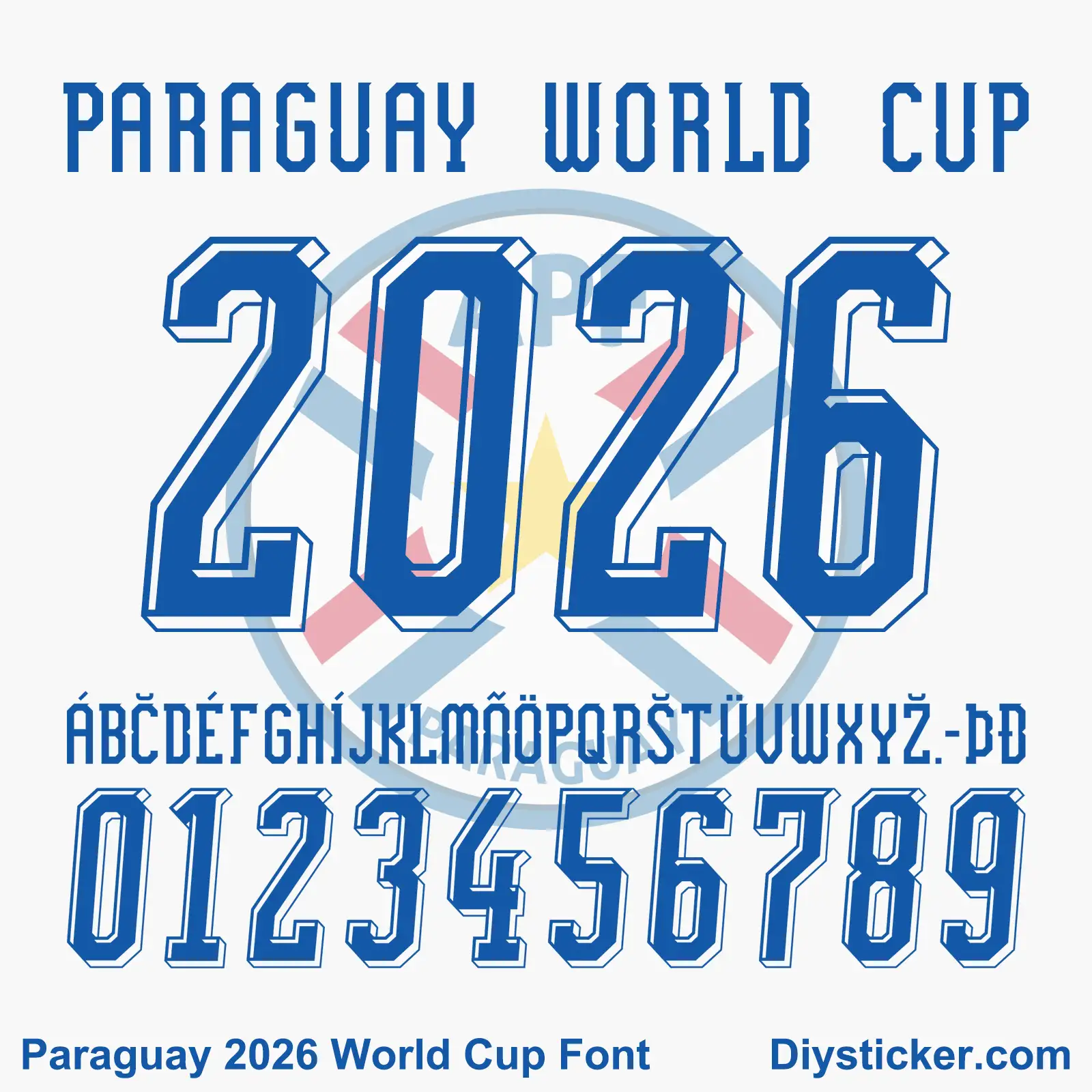 Paraguay 2026 World Cup Font Download | TTF & PDF Vector