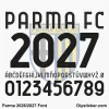 parma-2026-2027-font-download Complete black alphabet letter vectors and number character map sheet for Parma 2026-2027 font download pack