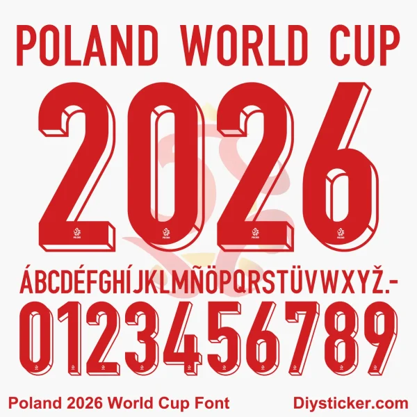 poland-2026-world-cup-font-download Poland 2026 World Cup font TTF vector kit complete character sheet alphabet glyphs and 3D shadow numbers zero to nine