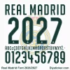 real-madrid-2026-2027-font-character-map Complete dark green alphabet letter vectors and character map for Real Madrid 2026-2027 font pack download