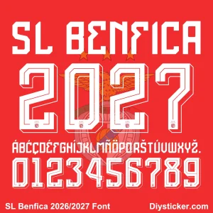 sl-benfica-2026-2027-font-complete-vector-character-sheet SL Benfica 2026-2027 font TTF vector kit full character set from zero to nine and A to Z characters