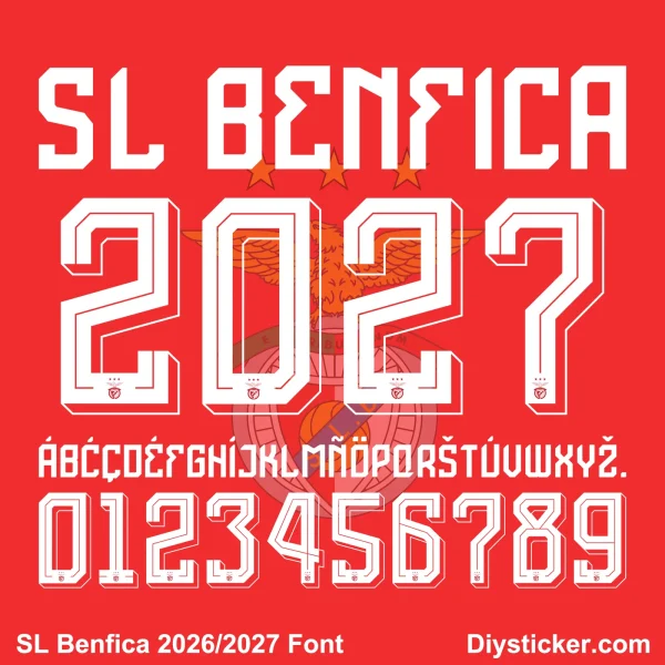 sl-benfica-2026-2027-font-complete-vector-character-sheet SL Benfica 2026-2027 font TTF vector kit full character set from zero to nine and A to Z characters