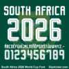 South Africa 2026 World Cup away font TTF vector kit complete character sheet alphabet glyphs and white inline numbers zero to nine