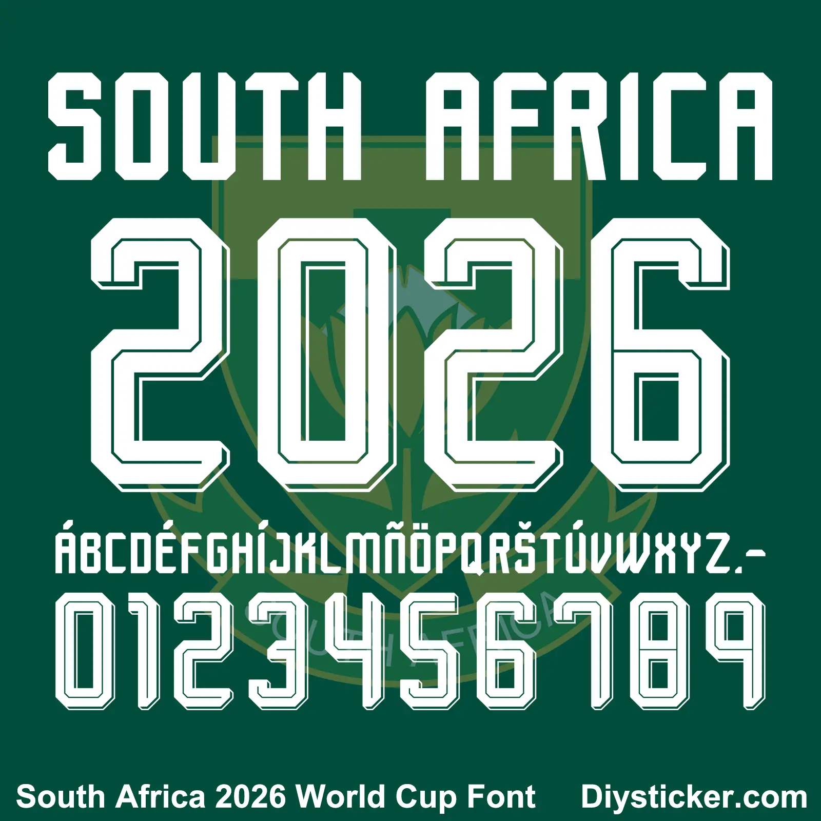 South Africa 2026 World Cup Away Font | TTF & Vector Files