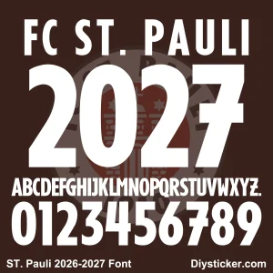 FC St. Pauli 2026-2027 Font Download (TTF, OTF, Vector)
