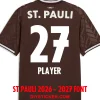 st-pauli-2026-2027-font-jersey-effect FC St. Pauli 2026-2027 font download on brown jersey with solid white number twenty seven layout