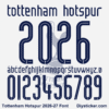 tottenham-hotspur-2026-2027-font-download Tottenham Hotspur 2026-2027 font TTF vector kit complete character sheet lowercase alphabet glyphs and inline navy blue numbers zero to nine