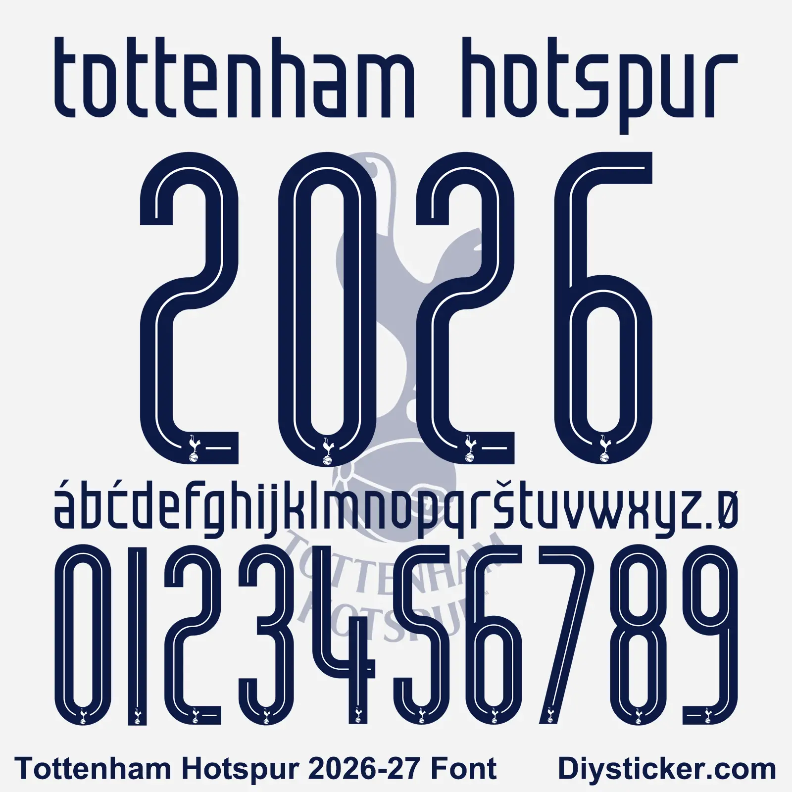 Tottenham Hotspur 2026-2027 Font Download | TTF & Vector