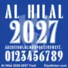 al-hilal-2026-2027-font Al Hilal Font 2026-2027 Alphabet Letters and Numbers Vector Kit