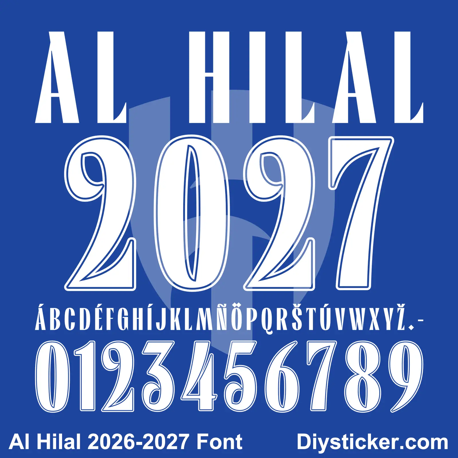 Al Hilal 2026-2027 Font | Saudi Pro League Jersey Vector