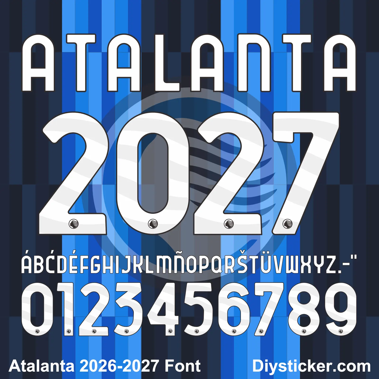 Atalanta 2026-2027 Font Download | Serie A Jersey Vector Kits