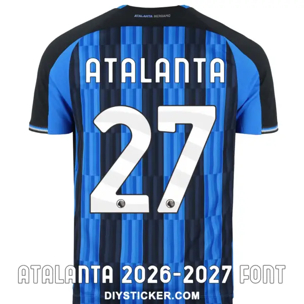 atalanta-2026-2027-font-jersey-effect Atalanta 2026-2027 Kit Nameset Printing Guide