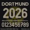borussia-dortmund-2025-2026-100th-font Borussia Dortmund 2025-2026 100th Anniversary Font Alphabet Letters and Numbers Vector Kit
