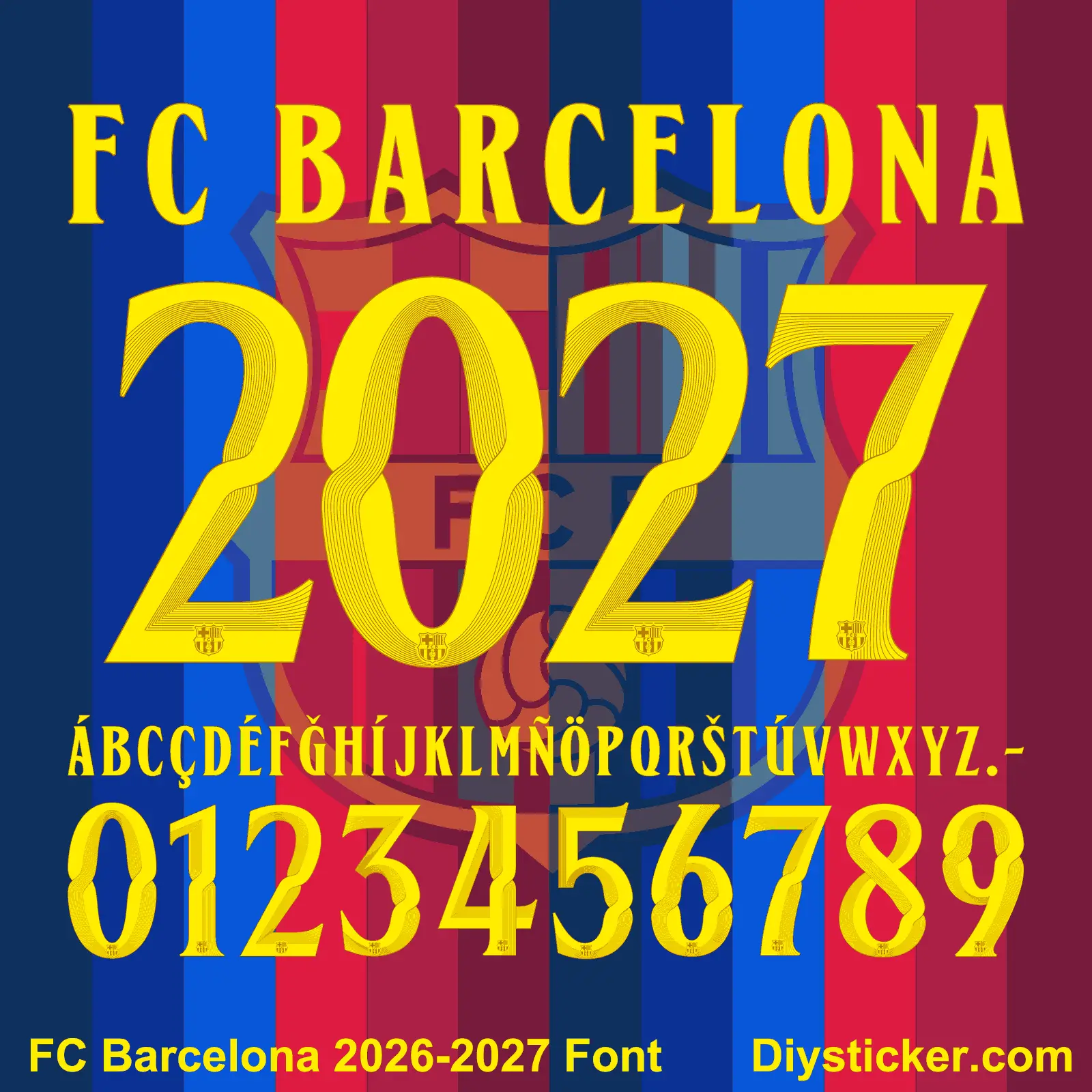 FC Barcelona 2026-2027 Font Download | TTF & Vector Kit