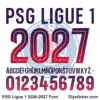 psg-ligue-1-2026-2027-away-font-download PSG Ligue 1 Away Font 2026-2027 Alphabet Letters and Numbers Vector Kit