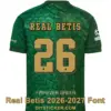Real Betis 2026-2027 Font Kit Nameset Printing Guide