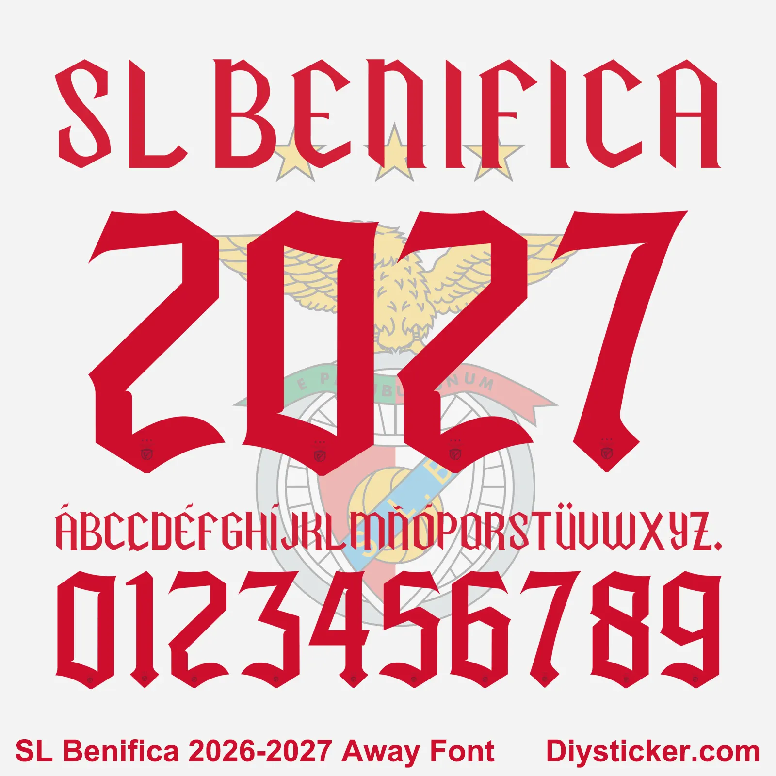 SL Benfica 2026-2027 Away Font Download | TTF & Vector Kit